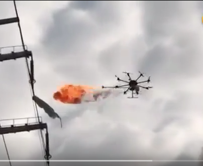 flamethrower drone