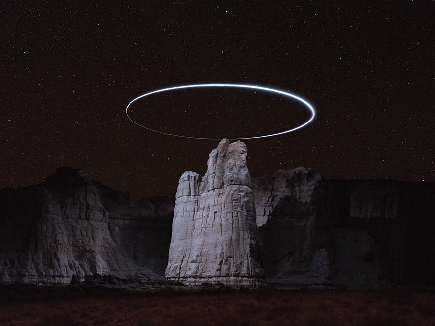 drone mountain halo light