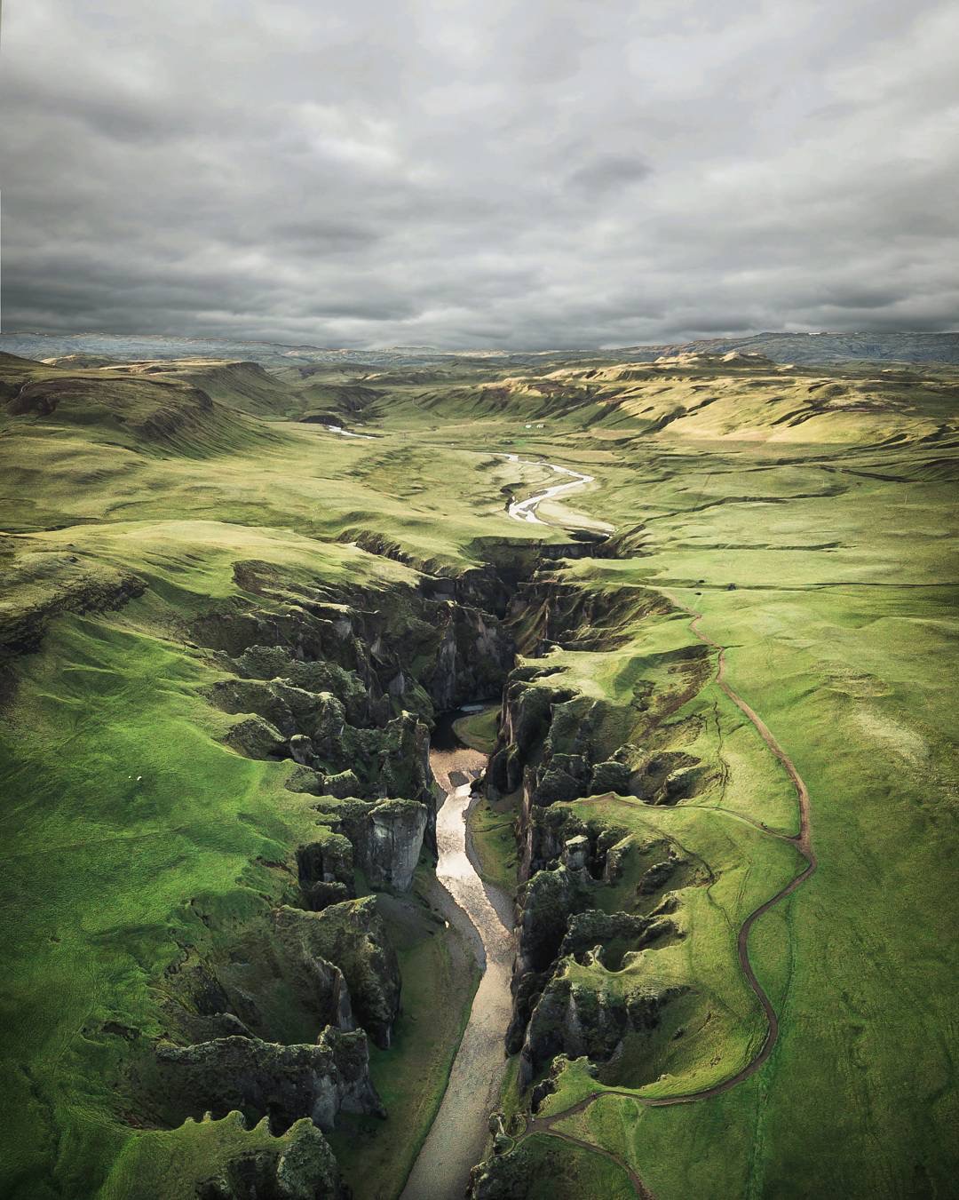 fjaðrárgljúfur Fjadrargljufur canyon Iceland From Where I Drone