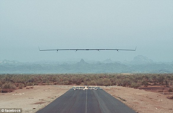 Project Aquila aimed to build a fleet of internet-beaming, solar-powered drones that had the wingspan of a Boeing 737 and weighed the same as a family car. Pictured is one of the firm's prototype vehicles