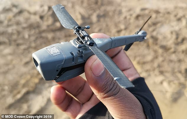 TheBlack Hornet3 is the world's smallest tactical nano UAV (unmanned Aerial vehicle) and is used by the British military on the front line. It is controlled using a one-handed thumb stick and troops can watch its HD surveillance video stream live on a smartphone 