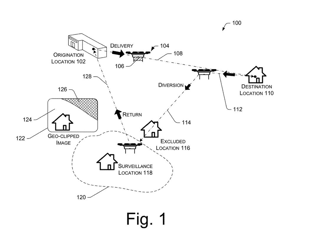 Surveillance drones patent figure