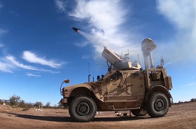 The Coyote® Block 2 counter-drone weapon and KuRFS radar worked together to detect and engage a target in a recent test over the U.S. Army Yuma Proving Ground in Arizona. (Photo: U.S. Army) The Coyote® Block 2 counter-drone weapon and KuRFS radar worked together to detect and engage a target in a recent test over the U.S. Army Yuma Proving Ground in Arizona. (Photo: U.S. Army)