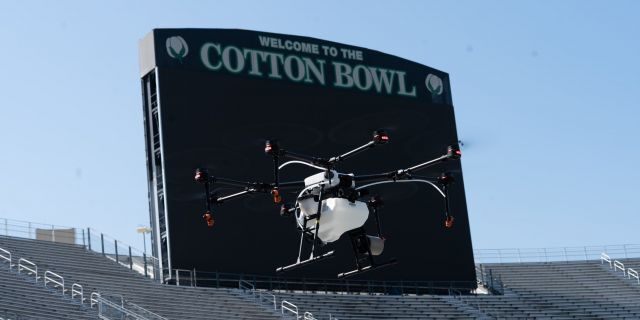 Texas-based drone company partners with Texas-based disinfectant company to fight COVID-19 at large event centers.