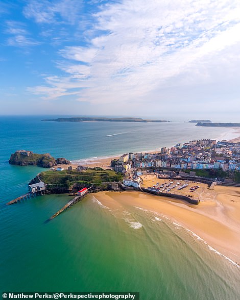 Tenby in Pembrokeshire. Instagram commenter 'adragonsescape' remarked: 'Wow. You've captured Tenby perfectly! And you just want to jump into that water'