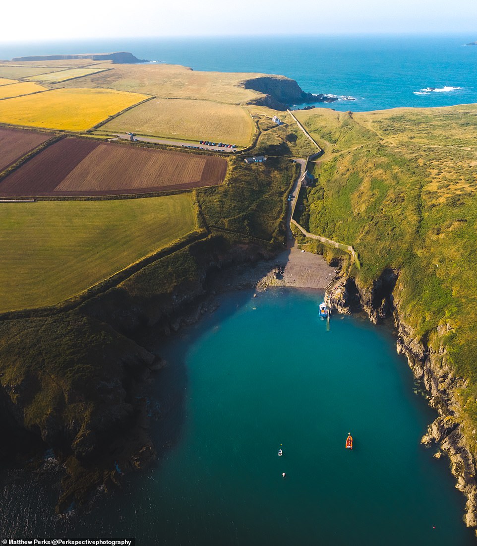 The eye-catching Martin's Haven bay in Pembrokeshire. Ferries depart from here for the island of Skomer, which is home to a cornucopia of wildlife including voles, owls and puffins