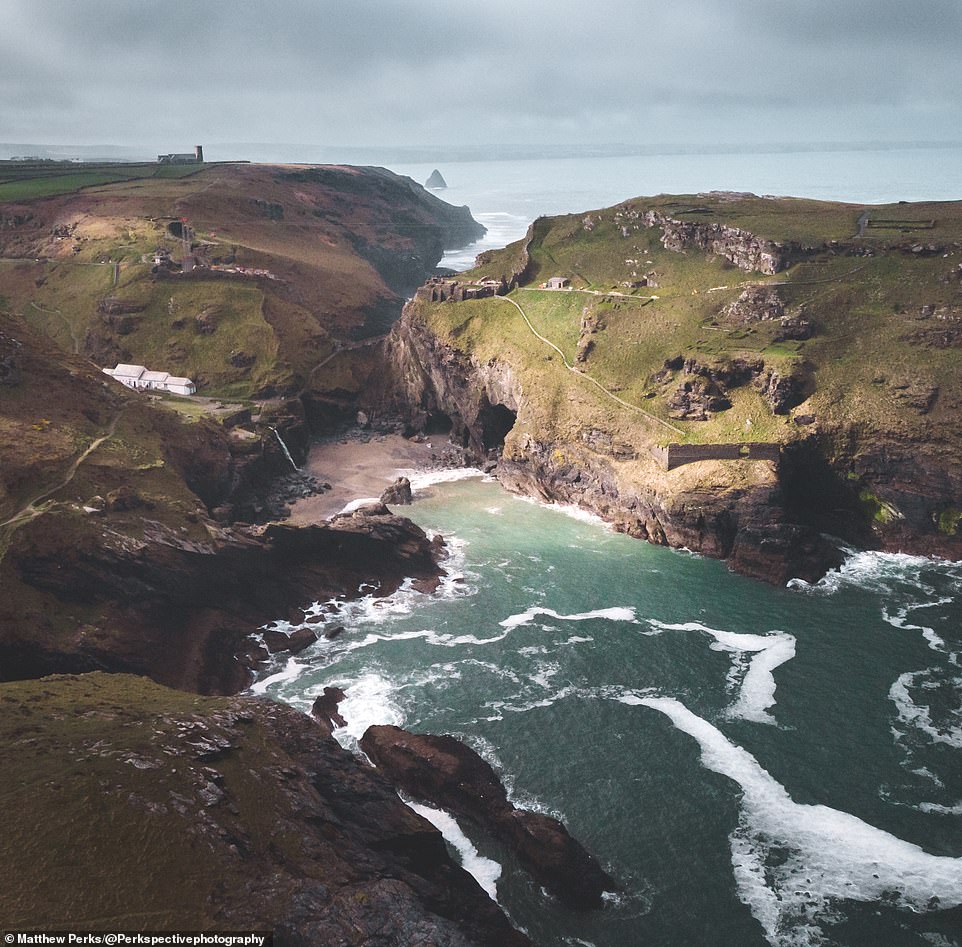 The Holy Grail of drone shots: The enigmatic Tintagel Castle, said to be the birthplace of King Arthur