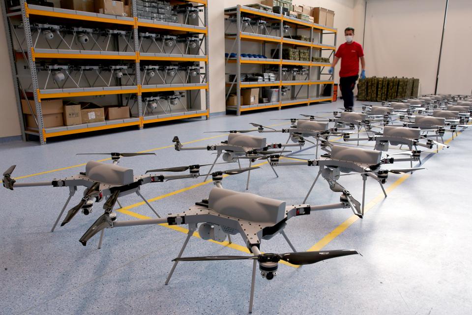 Autonomous Rotary Wing Attack Drone UAV Kargu production in Turkey's capital