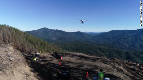 The drone swarms fly on pre-programmed routes identified using 3D sensing technology.