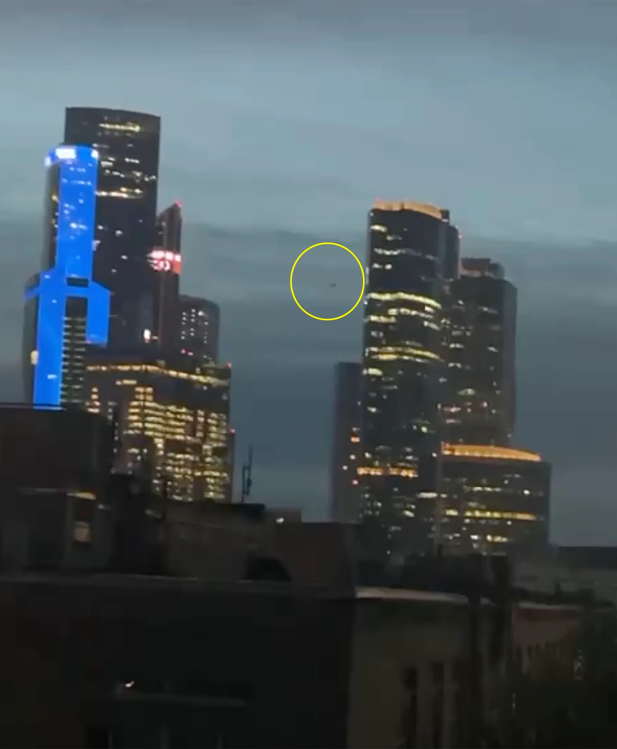 Three drones attacked Moscow's bustling business district in the early hours