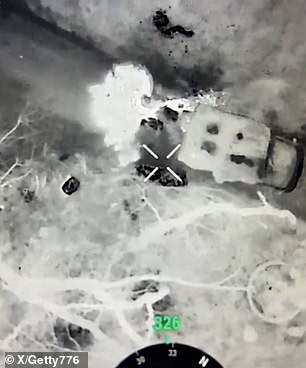 Using thermal imaging, the drone swoops in and drops a grenade into the group, with detonates with lethal effect