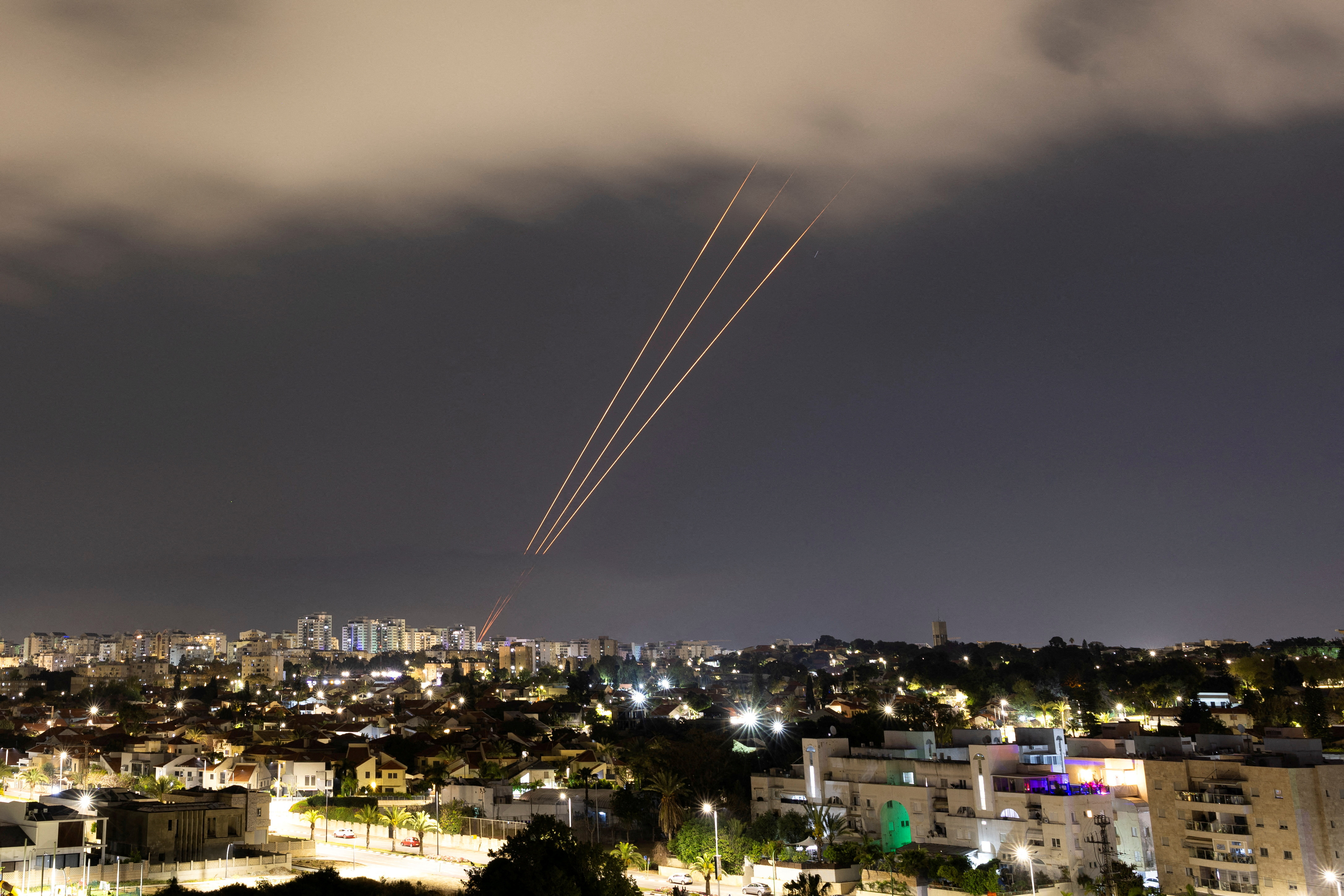 Israel's anti-missile system Iron Dome in operation as Iran attacks
