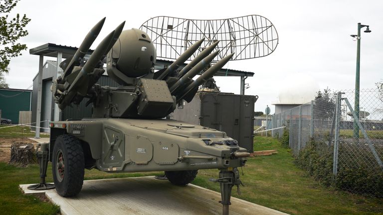 Retired air defence equipment at the RAF Air Defence Radar Museum in Norfolk.