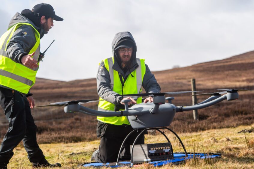 5G drone flight in the Angus glens.